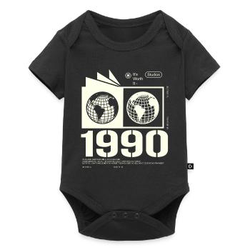 Vintage 1990's Retro Birthday Gift 1990's - Baby Premium short-sleeve bodysuit - black - Front