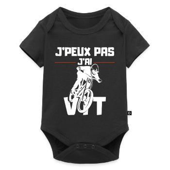 J'Peux pas j'ai VTT - Body à manches courtes Premium Bébé - noir - Devant