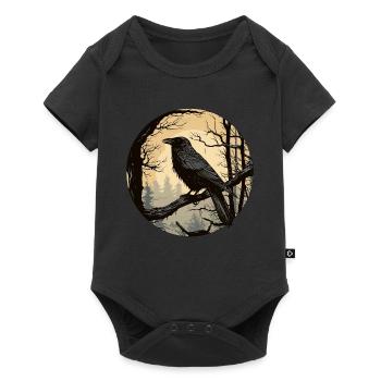 Raven - Baby Premium short-sleeve bodysuit - black - Front