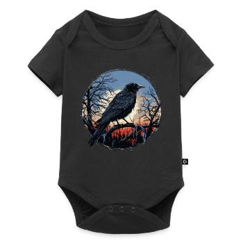 Raven - Baby Premium short-sleeve bodysuit - black - Front