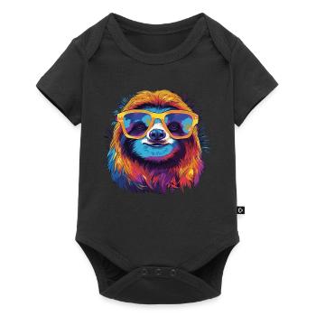 Cool Sloth - Baby Premium short-sleeve bodysuit - black - Front