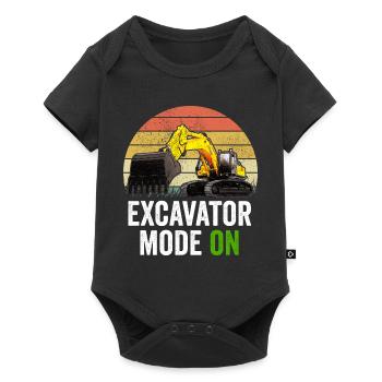 Baggerfahrer Baggerfahrer - Baby Premium Kurzarmbody - Schwarz - Vorne