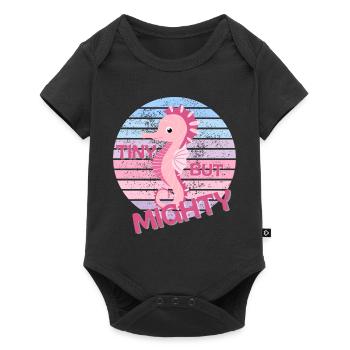Seepferdchen - Baby Premium Kurzarmbody - Schwarz - Vorne
