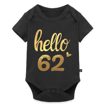 Hello 62 doré - Body à manches courtes Premium Bébé - noir - Devant