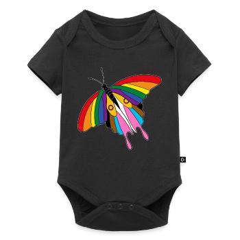 Pride LGBTQ+ Schmetterling Vielfalt colorful free - Baby Premium Kurzarmbody - Schwarz - Vorne