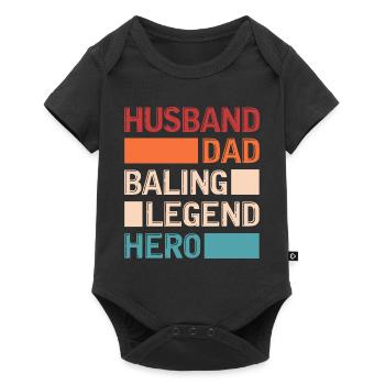 mari papa balles légende héros Design pour un fan de - Body à manches courtes Premium Bébé - noir - Devant