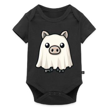Cochon HalloweenSanglier fantôme - Body à manches courtes Premium Bébé - noir - Devant