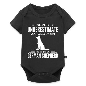 Never Underestimate Old Man With A German Shepherd - Baby Premium short-sleeve bodysuit - black - Front