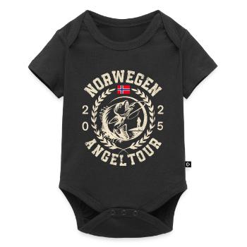 Excursion de pêche en Norvège 2025 (Garantie du prix le plus bas) - Body à manches courtes Premium Bébé - noir - Devant