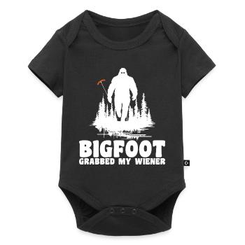 Bigfoot Grabbed My Wiener, Funny - Baby Premium short-sleeve bodysuit - black - Front