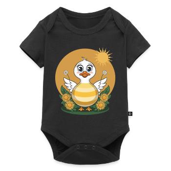 Canard mignon - Body à manches courtes Premium Bébé - noir - Devant