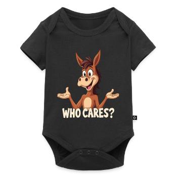 Who Cares - Baby Premium short-sleeve bodysuit - black - Front