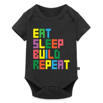 Brick Builder Toys Blocks Clamping Blocks Bricks - Baby Premium short-sleeve bodysuit - black - Front