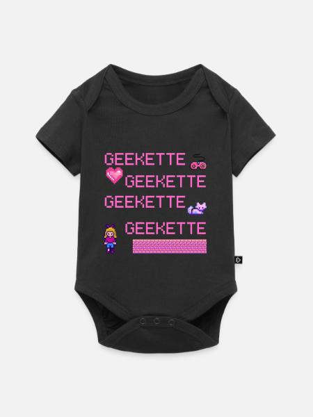 Geekette - Body à manches courtes Premium Bébé - noir