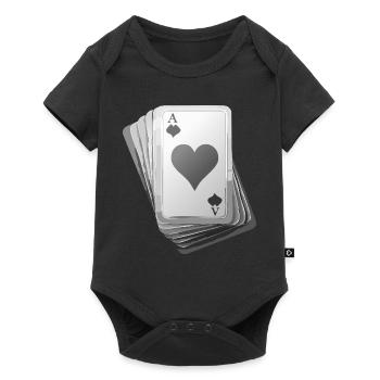 Cards black/white - Baby Premium Kurzarmbody - Schwarz - Vorne