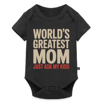 La plus grande maman du monde Demandez à mes enfants - Body à manches courtes Premium Bébé - noir - Devant