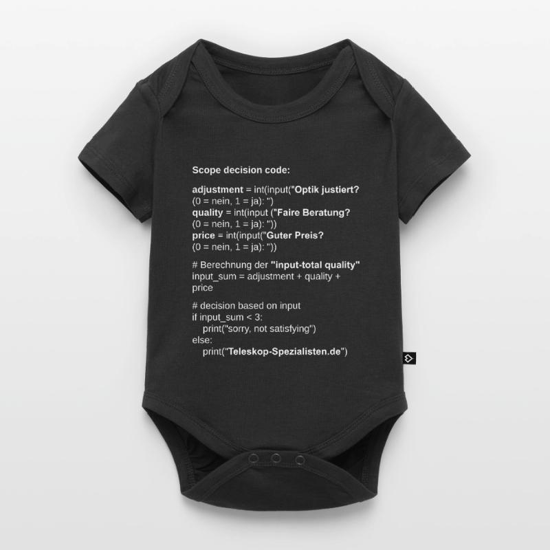 Astronomy Scope Decision Code Telescope Baby Premium short-sleeve bodysuit