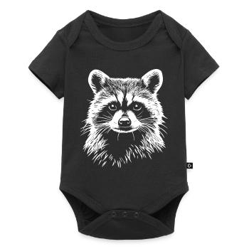 Raccoon - Baby Premium short-sleeve bodysuit - black - Front