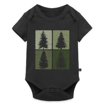 Arbres Nature Forêt Plein air Amoureux de la nature - Body à manches courtes Premium Bébé - noir - Devant