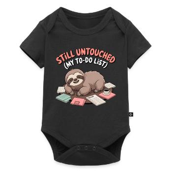 Still Untouched (My To-Do List) Sloth Kawaii Lazy - Baby Premium Kurzarmbody - Schwarz - Vorne