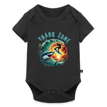 Shark Zone - Baby Premium short-sleeve bodysuit - black - Front