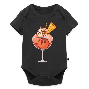 Ice cream ice cream ice cream ice cream ball ice cream sundae - Baby Premium short-sleeve bodysuit - black - Front