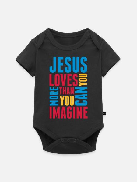 jesus_loves_you_more_3 - Body à manches courtes Premium Bébé - noir