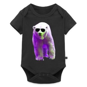 Polar Bear - Eisbär - Baby Premium Kurzarmbody - Schwarz - Vorne