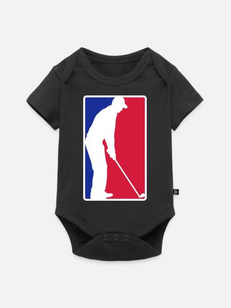 Rot Blau Golf - Baby Premium Kurzarmbody - Schwarz
