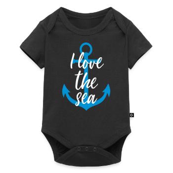 I Love the Sea Anchor - Baby Premium short-sleeve bodysuit - black - Front
