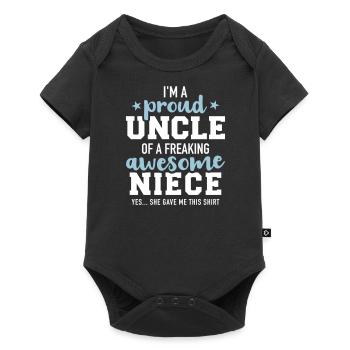 uncle - Baby Premium short-sleeve bodysuit - black - Front