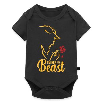 Her beast - Baby Premium short-sleeve bodysuit - black - Front