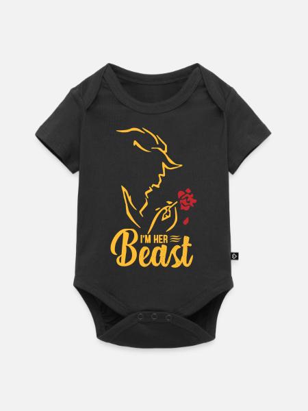 Her Beast - Baby Premium Kurzarmbody - Schwarz
