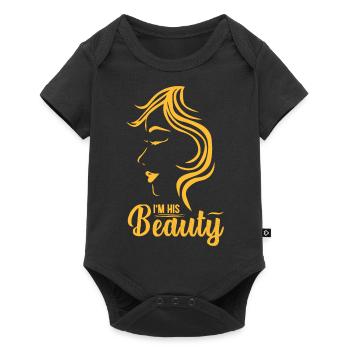 Her Beauty - Baby Premium Kurzarmbody - Schwarz - Vorne