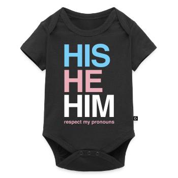 Drôle de cadeau transgenre - Body à manches courtes Premium Bébé - noir - Devant