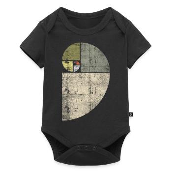 Distressed Fibonacci Spiral - Baby Premium short-sleeve bodysuit - black - Front