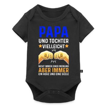 Papa und Tochter Faust - Baby Premium Kurzarmbody - Schwarz - Vorne