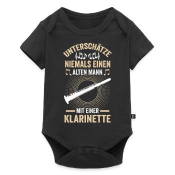 Posaune Alter Mann Posaunist Opa Musik Band - Baby Premium Kurzarmbody - Schwarz - Vorne
