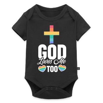 LGBTQ Arc-en-ciel | Dieu foi Christ idée de cadeau - Body à manches courtes Premium Bébé - noir - Devant