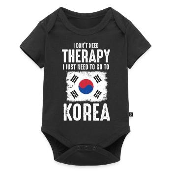 Therapy Korea - Baby Premium short-sleeve bodysuit - black - Front