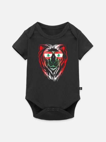 Libanon - Baby Premium Kurzarmbody - Schwarz