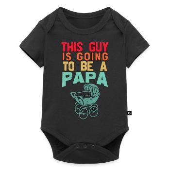 THIS GUY IS GOING TO BE A PAPA FUTURE FATHER - Baby Premium short-sleeve bodysuit - black - Front