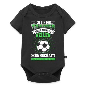 Fußballtrainer Trainer Mannschaft Spruch - Baby Premium Kurzarmbody - Schwarz - Vorne