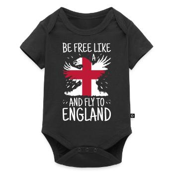 England Flag Vintage English Flag Used Look - Baby Premium short-sleeve bodysuit - black - Front