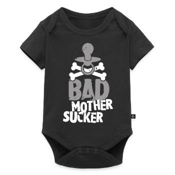 Evil Mother Sucker Baby Humour Sucette Métal - Body à manches courtes Premium Bébé - noir - Devant