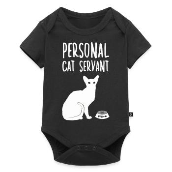 In-house cat servant cute cat owner cats - Baby Premium short-sleeve bodysuit - black - Front