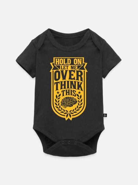 Let me overthink this - Baby Premium Kurzarmbody - Schwarz
