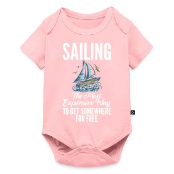 Catamaran à voile - Body à manches courtes Premium Bébé - rose - Devant
