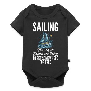 Catamaran sailing - Baby Premium short-sleeve bodysuit - black - Front