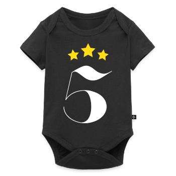 5ème anniversaire étoilé - Body à manches courtes Premium Bébé - noir - Devant